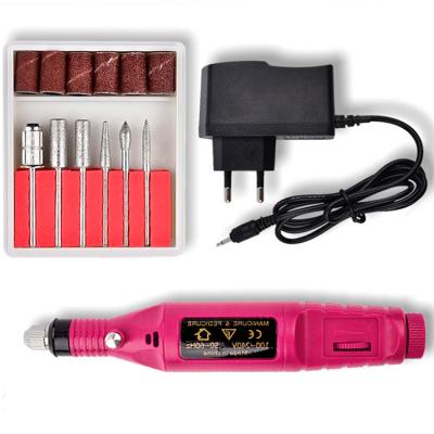 China 1Set Nail Drill Machine Professional Plastic Electric Manicure Machine Kit Nail Art Pen Pedicure Nail File Tools Kit for sale