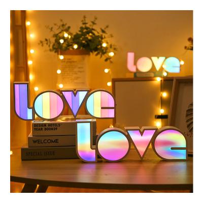 China 2022 Colorful Romantic Love Style Party Interior Decoration Led Night Light For Valentine's Day for sale