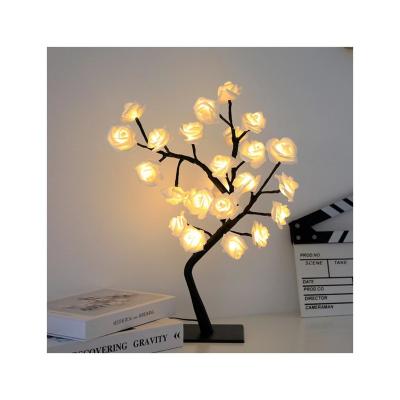 China Romantic Simplicity New Border USB Powered Holiday Lights Desk Shaped Led Pink Tree Lights for sale