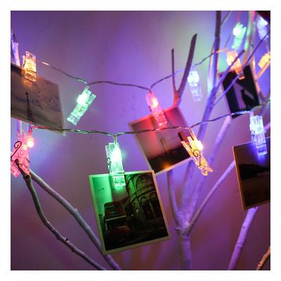 China Photo Clip Color Home 2022 Christmas Led Hanging Lights Party Home Decor Photos Pictures Christmas Led Lights for sale