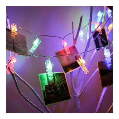 China Battery Or USB Home Lamp String Garland Card Photo Clip Led Fairy Lights New Year Christmas Decoration Clip String for sale