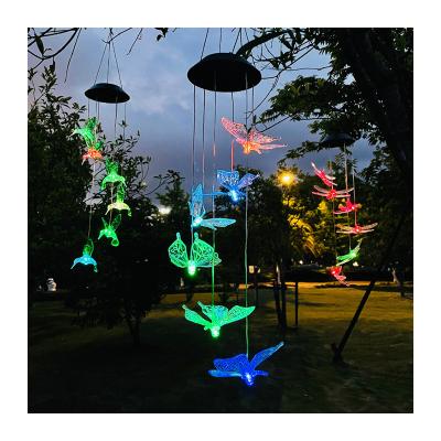 China Style Changeable Manufacturer Party Moon Star Moon Outdoor Color Garden Lamp Solar Wind Chime Decorative Wind Chime Lamp for sale