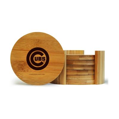 China Amazon Sustainable Decorations Around Bamboo Coffee Heater Coaster for sale