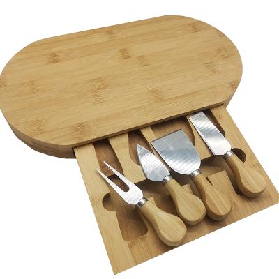 China Factory direct disposable cheese board prices of good and high quality bamboo chopping knife set for sale