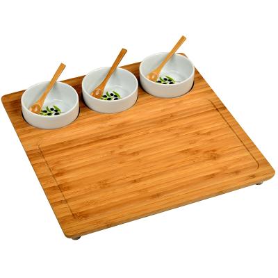 China Hot Sale Disposable Different Style Factory Bamboo Serving Trays for sale