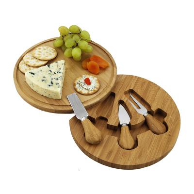 China Disposable Japanese Wedding and Gift Kitchenware Bamboo Cheese Board Sets Knives Tools for sale