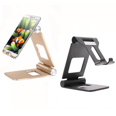 China Amazon Mobile Phone Folding Stand Aluminum Foldable Mobile Phone Foldable Portable Desk Stand Holder for sale