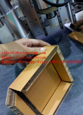 China Cardboard Honey Cell Sandwich Paper Board CNC V Straight Knife Cutting Machine for sale