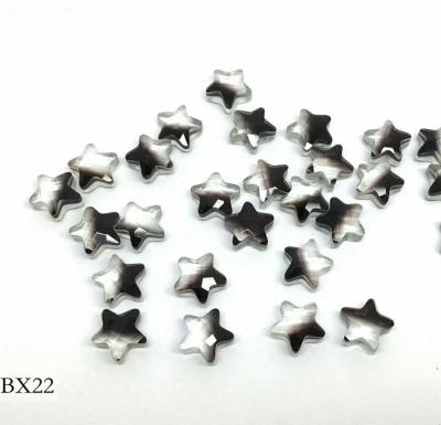 China Bi Color Watermelon Tourmaline Briolette Star Shape White-Black Mutil Color Tourmaline Stone for sale