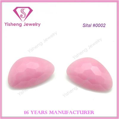 China Religious Stone Milky Pink Fire Energy Sital Heat Resistant Synthetic Nano Gems Stone for sale