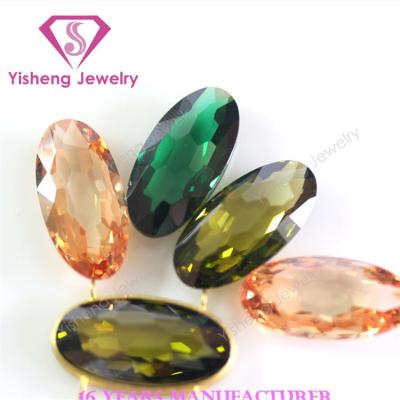 China Heat Resistant Oval Random Cut Synthetic Zirconia Stone Jewelry Stone for sale