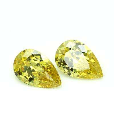 China Heat Resistant Synthetic Zircon Facet Yellow Sapphire Topaz CZ Zircon Stone Price for sale