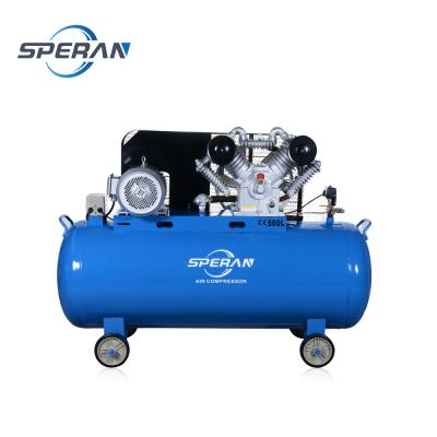 China Lubricated 500L Double Piston Belt Drive 7.5kw/10hp Air Compressor for sale