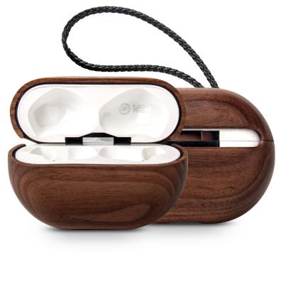 China Lanyard Luxury Brand Wood Earphone Case For Huawei Freebuds Pro Earphone Case for sale