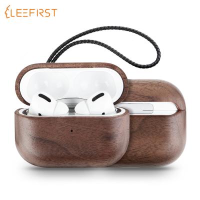 China Eco-friendly Custom Logo AirPods Pro Cases Wood AirPods 3 Case Cover With Lanyard for sale