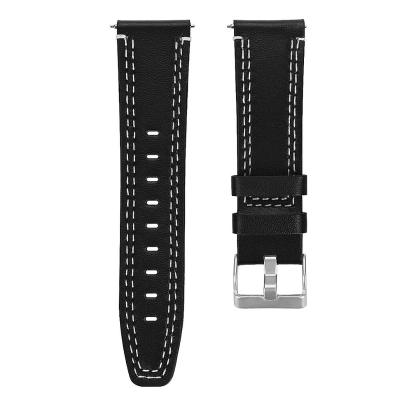 China Fashion Leather Stitching Genuine Leather Man/Woman Strap Band Smart Watch Band For Fitbit Versa for sale