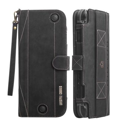 China Shockproof Portable Wallet Case Leather for Nintendo Switch Game Accessories with Card Slot for sale