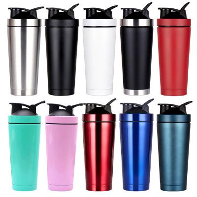 China Viable Stainless Steel Vacuum Insulated Protein Shaker For GYM Fitness Sports Protein Bottle Shaker 500ml 750ml for sale