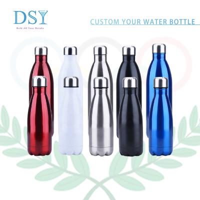 China Hotsale Brand Viable Custom Insulated Sport Cola Shape Bottle Vacuum Flask Water Drinks Bottle 500ML 750ML Stainless Steel Thermos for sale