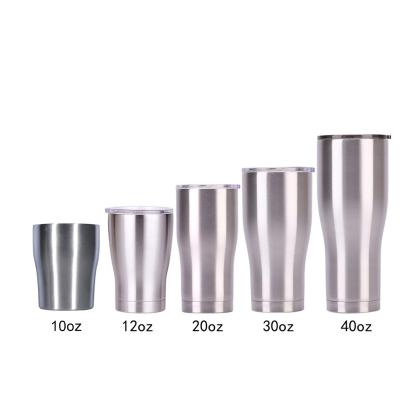 China RTS Hotsale Disposable Portable Modern Stainless Steel Curve Tumbler For Different Capacity for sale