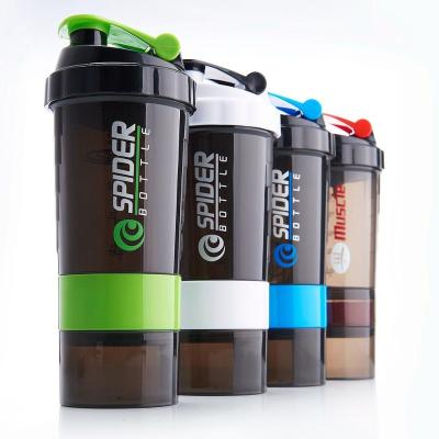 China Viable Hot Goods Gym Plastic Protein Shaker Bottle Plastic Durable Shaker Bottle with Mixing Ball and Colored Lid for sale