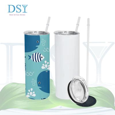 China Hot-selling 20 oz Double Wall Ready Stock Lean Vacuum Insulated Sublimation White Straight Tumbler From Sustainable Canada Warehouse for sale