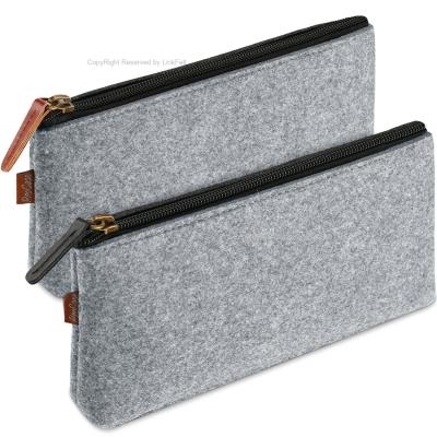 China Gift felt pencil case can be used as pen pencil case for office and school, travel/cosmetic case for girls for sale