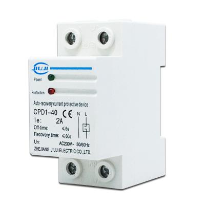 China 2A 2ampere 460W household din rail auto recovery reconnect current limiting protection device protector CPD1-40 for sale