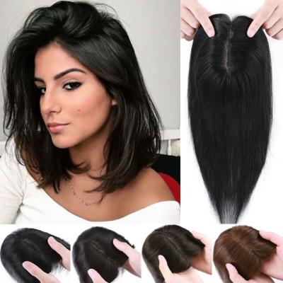 China super silky & European Virgin Hair Closure Toppers Super Soft Mono Toppers Mono Hair Silk Bottom Type Hair Topper For Women Human Hair for sale