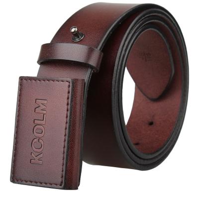 China High Quality Fashion Waist Casual Adjustable Designer Buckle Genuine Leather For Man Cowboy Belts for sale