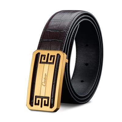 China High Quality Mens Classic Full Grain Cowhide Genuine Leather Pin Buckle Men Leather Belts Business Style for sale