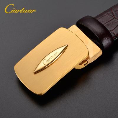 China High Quality Fashion Handmade Custom Made Casual Adjustable Copper Buckle Genuine Leather Belt For Man for sale