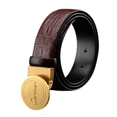 China High Quality Top Grain Cowhide Genuine Leather Handmade Business Casual Dress Dress Belts For Men for sale