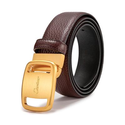 China Fashion.Casual.Business Logo Custom Luxury Top Layer Cowhide High Quality Full Grain Sliding Buckle Genuine Leather Belt For Men for sale