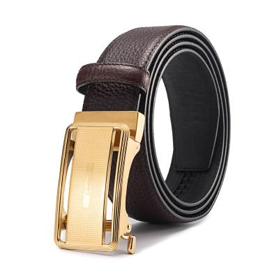 China High Quality Best Selling Custom Logo Automatic Buckle Genuine Leather Belt Luxury Cowhide Leather Belt For Men for sale