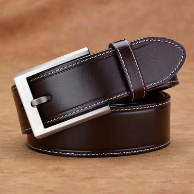 China Factory Wholesale Comfortable Leather High Quality Handmade Cowhide Belts Men Genuine Leather Belt for Men for sale