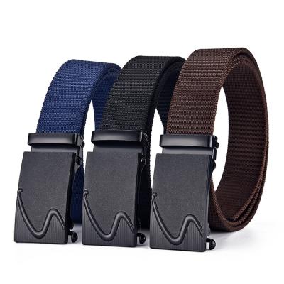 China High Quality Army Military Tactical Breathable Waist Web Canvas Fabric Nylon Belt With Alloy Automatic Buckle for sale