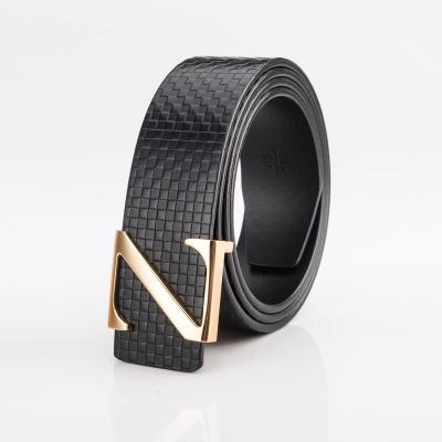 China Comfortable Men's Leather Belts Customized Fashion High Quality Genuine Cowhide Leather Belt For Men for sale