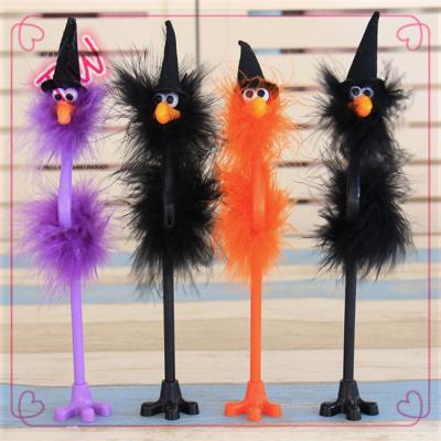 China 2021 Top Sale Galley & school ballpoint pen top selling korea halloween novelty pens stationery for kids feather quill tip pen030 for sale