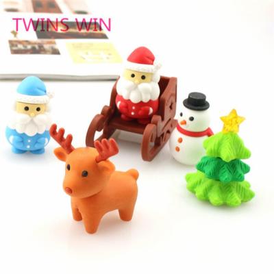 China Wholesale Hot Sale Thailand School Stationery Promotional Cute Items Free Sample Creative Rubber 3d Animal Shaped Erasers 503 for sale