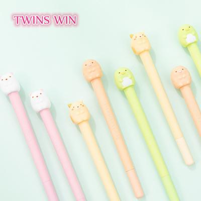 China Normal Promotional High Quality Stationery Animal Head Writing Tools Japanese Style Decorative Gel Pens Silicone Pen 2632 for sale