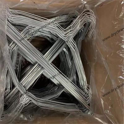 China Heavy Duty Silver Galvanized Iron Wire Hangers For Wardrobe Closet - 500Pcs/Carton en venta