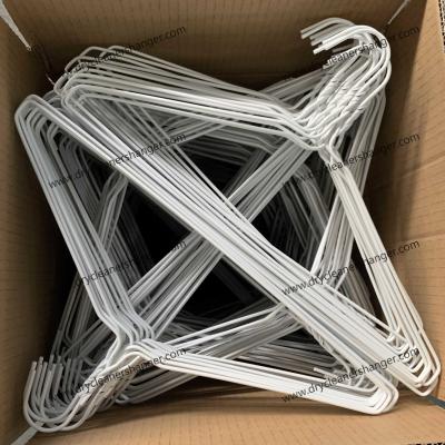 China 40 cm 3,2 mm plastic beklede draadjashangers voor stomerij Te koop