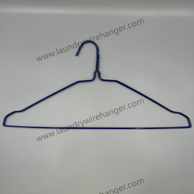 China Electric Galvanized 16inch Violet Laundry Wire Hanger for sale