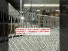 Customizable 2.2mm Diameter Laundry Wire Hanger for Dry Cleaning Shop 18inch/46cm Hanger Size