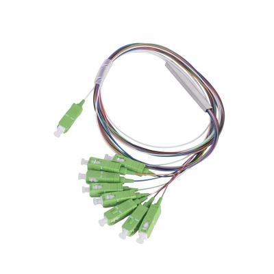 China FTTH Green Plastic Material Bundle Braid LC SC Fc Communication Cable Optical Fiber Accessories for sale