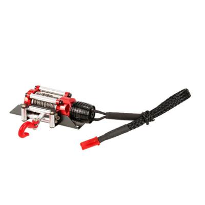 China RC model simulation car TRX4 metal winch D90 SCX10 II wire winch rescue climbing accessories 1/10 with switch for sale