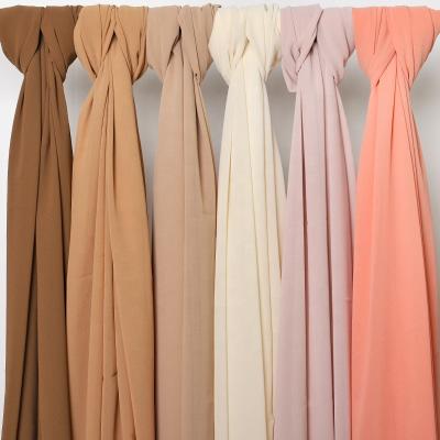 China Muslim Chiffon Chiffon Hijab Scarf For Women NEW Factory Fashion Solid Islamic Telekun Abaya Heavy Fat Hejabs Shawl for sale