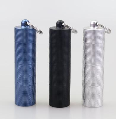 China 2021 OEM Factory Aluminum Alloy Waterproof Pill Bottle With Keychain St for sale