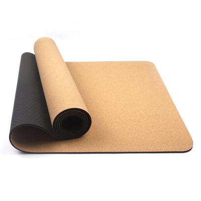 China Cork Yoga Mat Natural Rubber Non-Slip Eco-Friendly Mat for sale